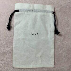 Mejuri Ivory Jewelry Pouch Storage Bag